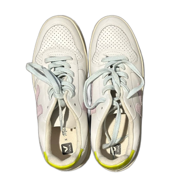 Madewell x Veja™ Vegan Leather V-10 Sneakers in Pastel Neon Colorblock US 8 - Picture 6 of 8